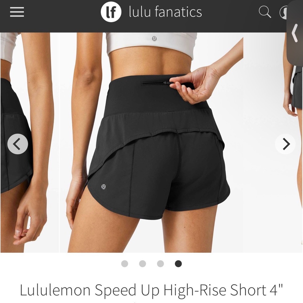 lululemon athletica Black High-Rise Athletic Shorts